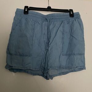 Casual Blue Women's Shorts